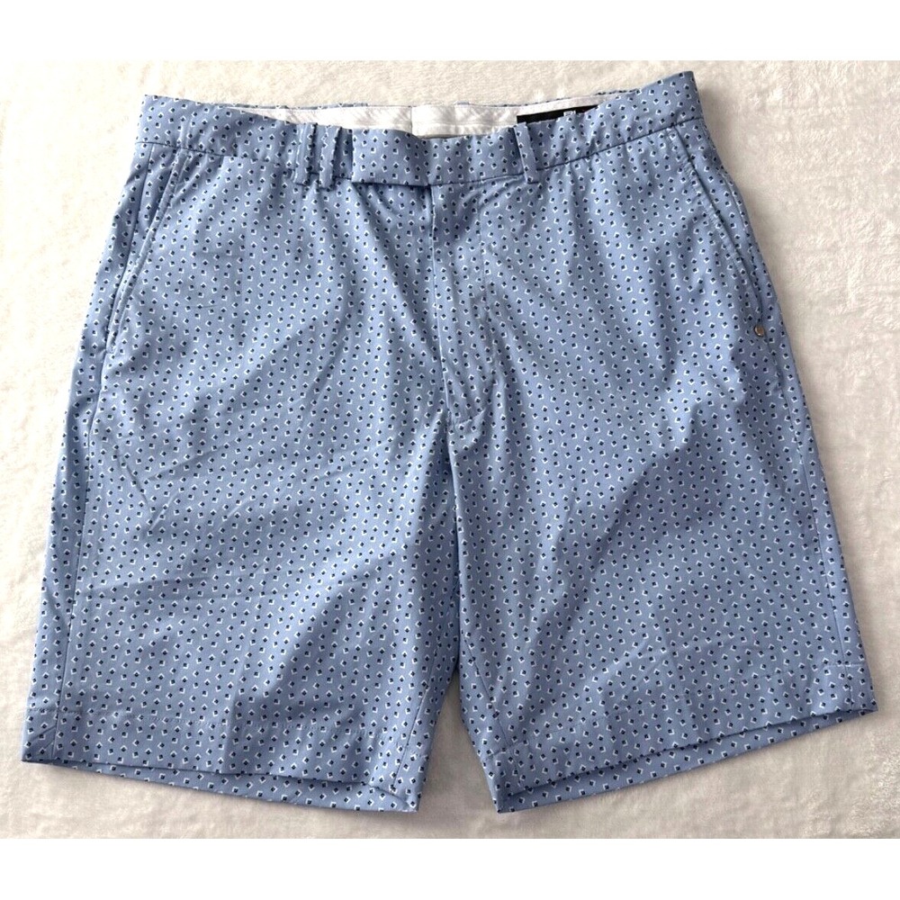 Ralph Lauren RLX GOLF Shorts Mens Blue Geometric AOP  34 9" Inseam